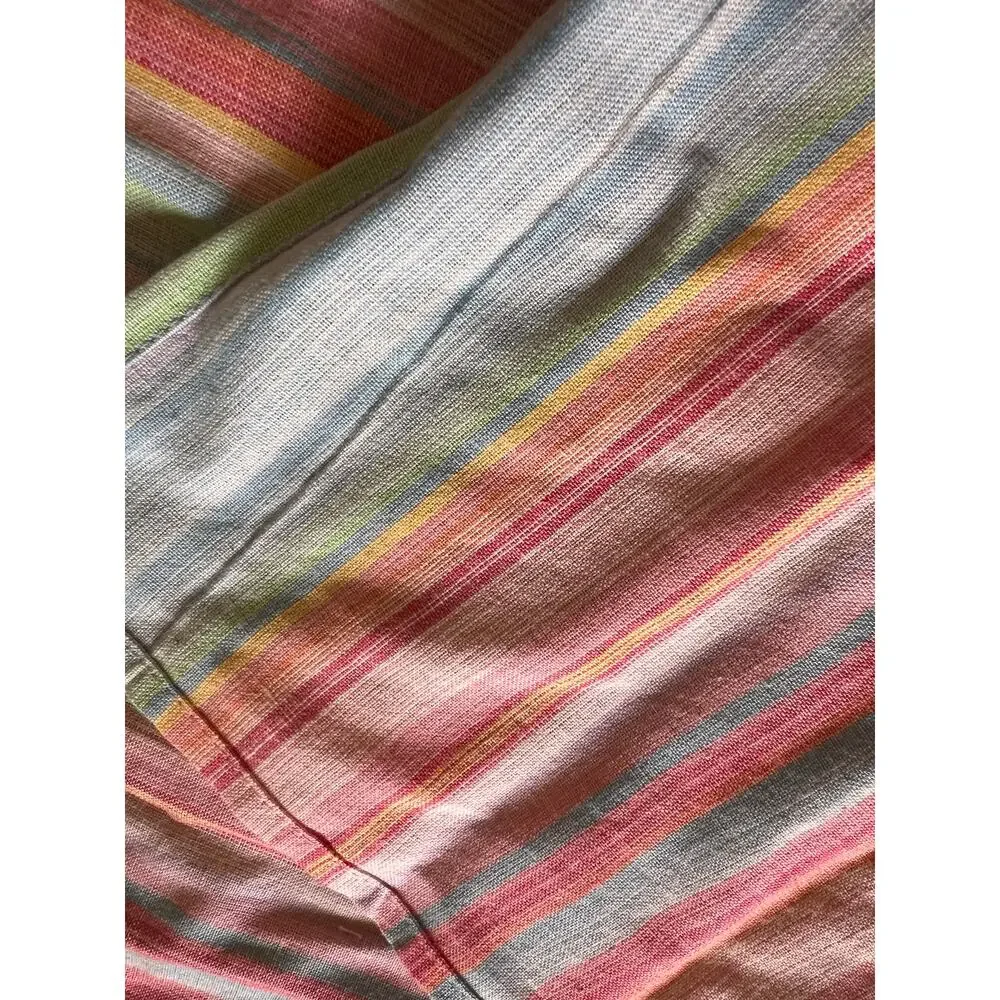 Vintage striped pastel cloth napkins w/ tropical fish napkin rings beach party